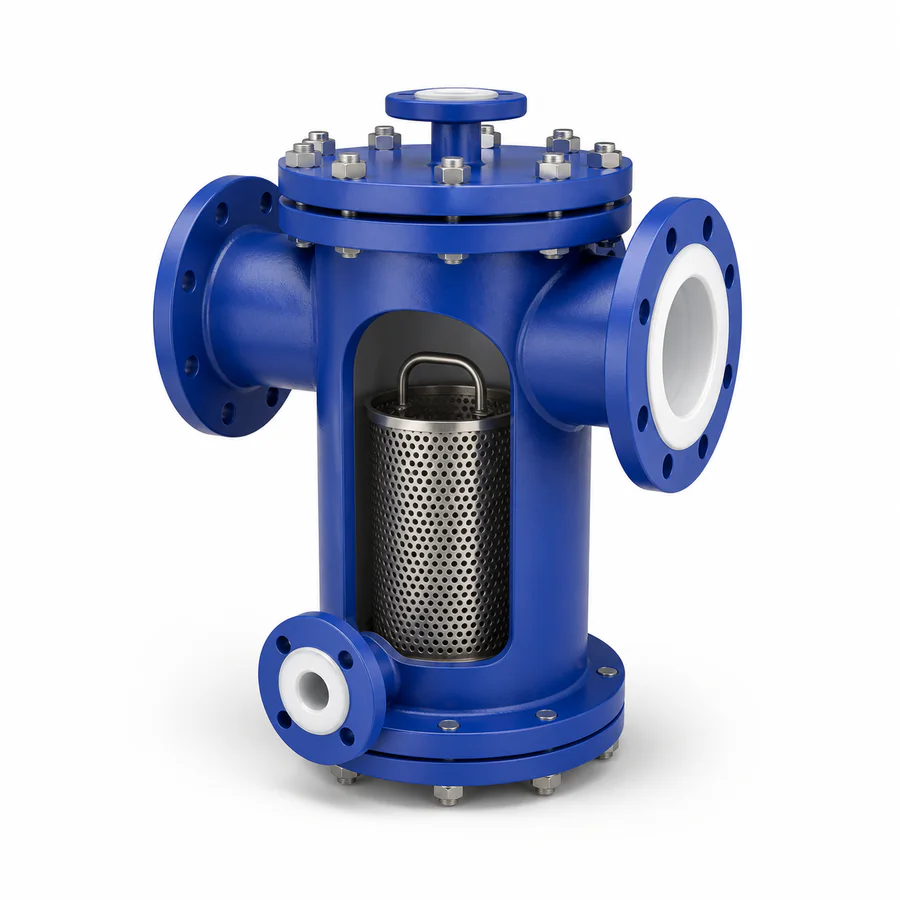 Lined basket strainer reference