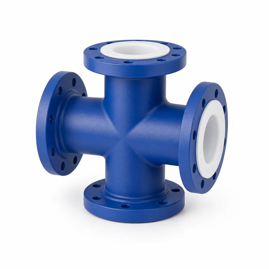 PTFE lined cross fitting reference