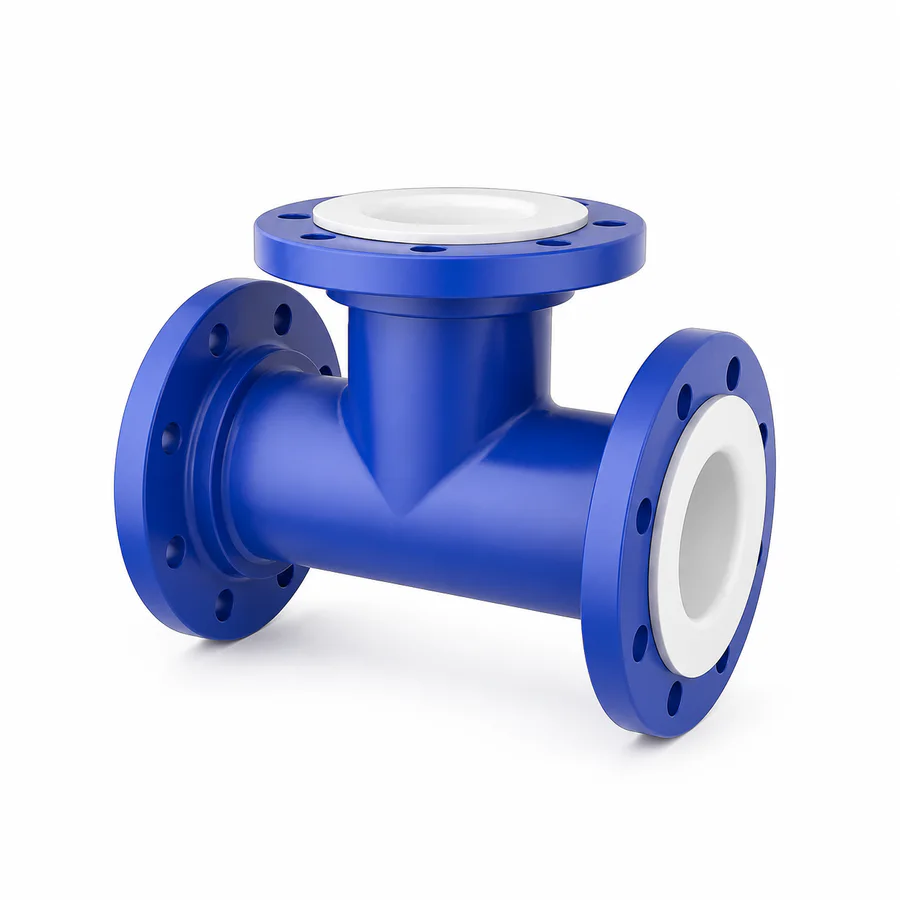 PTFE lined process piping fitting